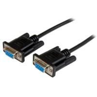 Cable serial de 2m nulo de modem serial rs232 db9 - hembra a hembra - color negro - startech.com mod. scnm9ff2mbk