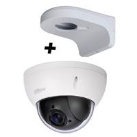 Camara dahua mini ptz de 2 mp hdcvi / 4x zoom optico con brazo de pared pfb203w incluido