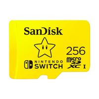 Memoria sandisk micro sdxc 256gb nintendo switch 100mb/s 4k u3 v30 sdsqxao-256g-gnczn