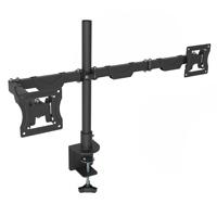 Soporte ghia para 2 monitores / para montaje a mesa o escritorio / doble brazo articulado / hasta 32 pulg / hasta 10kg por brazo