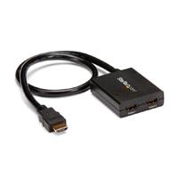 Splitter hdmi de 2 puertos - divisor de video hdmi de 2 puertos - splitter hdmi 4k 30hz de 2x1 alimentado por usb - startech.com mod. st122hd4ku