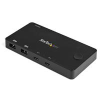 Switch kvm hdmi de 2 puertos usb-c/cables - compacto - alimentado via usb - para macbook ipad pro thinkpad ideapad elitebook - startech.com mod. sv211hduc