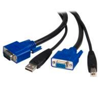 Cable kvm de 1.8m todo en uno vga usb a usb b hd15 - 2 en 1 - startech.com mod. svusb2n1_6