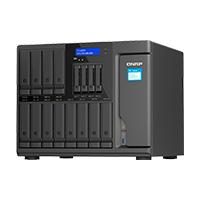 Nas qnap ts-1655-8g/ 16 bahias /12 sata de 3,5 4 sata de 2,5/ocho nucleos 2.8ghz/8gb ddr4 hasta 128gb/2 pto 2,5 gbe/usb 3.2 x4/ hotswap/ no incluye discos/ atom c5125/ torre/ hasta 240 tb