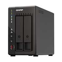 Nas qnap ts-253e-8g / 2 bahias / torre / intel celeron 4nucleos 2.6ghz / 8gb ram ddr4 / lan 2,5gbe2 / wake on lan / hdmi2 / usb 3.22 / usb 2.0 2 / soporta m.2 22802 / no incluye discos