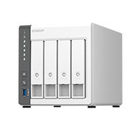 Nas qnap ts-433-4g /4 bahias nucleo cuadruple 2.0 ghz 4gb ddr3/1 lan 2,5 gbe/ 1 lan gbe/usb 3.2 x1/sata/hot-swap/ sin discos/ arm cortex a55