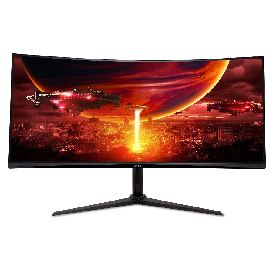 Monitor gamer curvo acer nitro xz342cu v3 34 pulgadas uhd 3440x1440 va hdmi 3440x1440@100hz incluye hdmi y displayport 3 anos de garantia