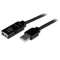 Cable de extensión alargador de 10m usb 2.0 hi speed alta velocidad activo amplificado - macho a hembra usb a - negro - startech.com mod. usb2aaext10m