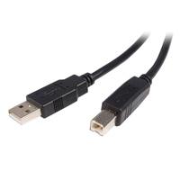 Cable usb de 3m para impresora - 1x usb a macho - 1x usb b macho - adaptador negro - startech.com mod. usb2hab3m