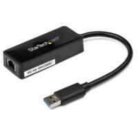 Adaptador tarjeta de red nic externa usb 3.0 1 puerto gigabit ethernet rj45 y 1 puerto usb super speed - cable - negro - startech.com mod. usb31000sptb