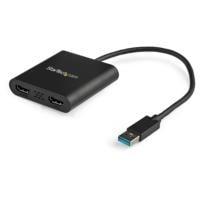 Adaptador de video externo - tarjeta de video externa usb 3.0 a 2 puertos hdmi 4k a 30hz para 2 pantallas - compatible con windows - startech.com mod. usb32hd2