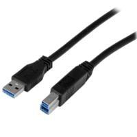 Cable certificado 2m usb 3.0 super speed ss usb b macho a usb a macho adaptador para escáner impresora - negro - startech.com mod. usb3cab2m