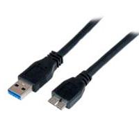 Cable certificado 1m usb 3.0 super speed ss micro usb b macho a usb a macho adaptador - negro - startech.com mod. usb3caub1m