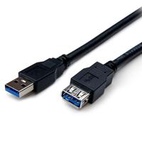 Cable de 2m de extension alargador pasivo usb 3.0 superspeed - macho a hembra usb a - extensor - negro - startech.com mod. usb3sext2mbk