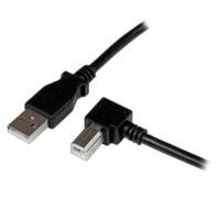 Cable adaptador usb de 1m para impresora acodado - 1x usb a macho - 1x usb b macho en angulo derecho - startech.com mod. usbab1mr