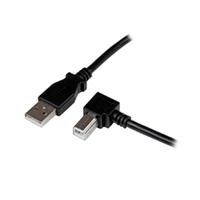 Cable adaptador usb de 2m para impresora acodado - 1x usb a macho - 1x usb b macho en angulo derecho - startech.com mod. usbab2mr