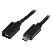 Cable de 50cm micro usb de extension - macho a hembra - startech.com mod. usbubext50cm