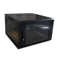 Gabinete de pared  wam wam-wc06-ur-d - negro, 6u, 23 kg