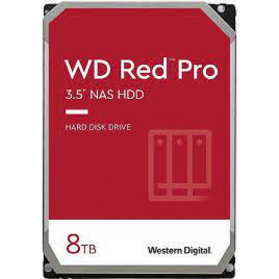 Disco duro interno wd red pro 8tb 3.5 escritorio sata3 6gb/s 512mb 7200rpm 24x7 hotplug nas 1-24 bahias  wd8005ffbx