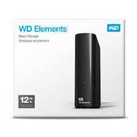 Disco duro externo wd elements 12tb 3.5 escritorio usb3.0 negro windows wdbwlg0120hbk-nesn