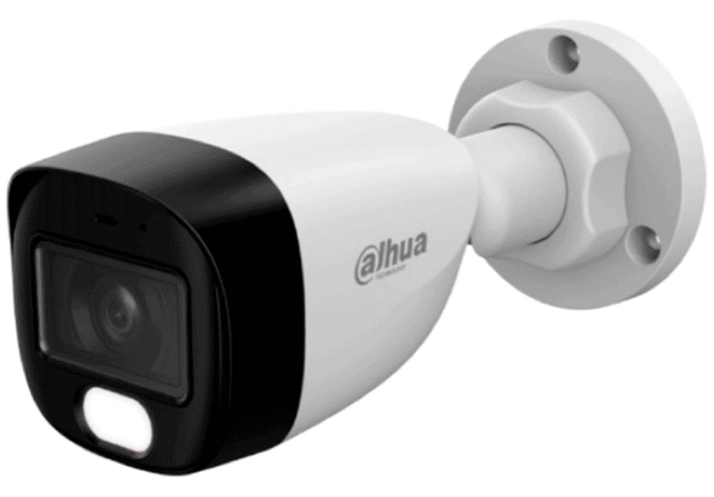 Dahua hac-hfw1209cm-a-led-0280b-s3 - cámara bullet full color 1080p lente de 2.8 mm y ángulo de 108°. micrófono integrado, wdr digital y 20 m de iluminación. carcasa metálica ip67 para máxima resistencia. compatible con cvi, cvbs, ahd y tv.