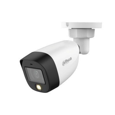 Dahua hac-hfw1509cn-a-led - cámara bullet full color de 5 mp con lente de 2.8 mm y apertura de 112°. incluye micrófono integrado, leds para visión nocturna hasta 20 metros, wdr de 120 db y tecnología starlight. resistente al agua ip67