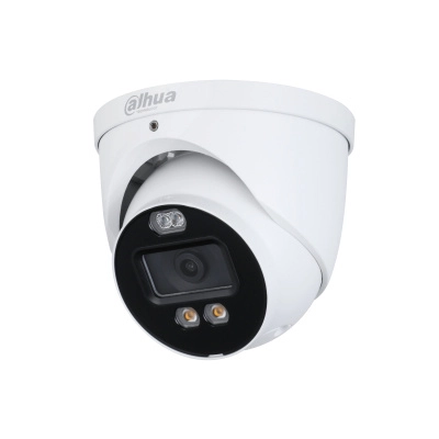 Dahua dh-hac-me1809hn-a-pv - camara domo tioc 4k disuasión activa iluminador dual inteligente + fullcolor estrobo con luz roja y azul lente de 2.8mm 106 grados de apertura 40 metros de ir y  luz visible microfono integrado ip67