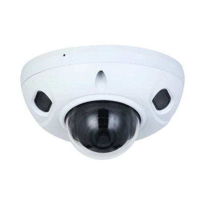 Dahua ipc-hdbw3241f-as-s2 - cámara ip domo antivandálica de 2mp con lente de 2.8mm y 107° de apertura. cuenta con wizsense, visión nocturna de 30m, micrófono integrado, smd 4.0, ai ssa, ip67, poe, ik10, wdr real, y es de alarmas y audio.