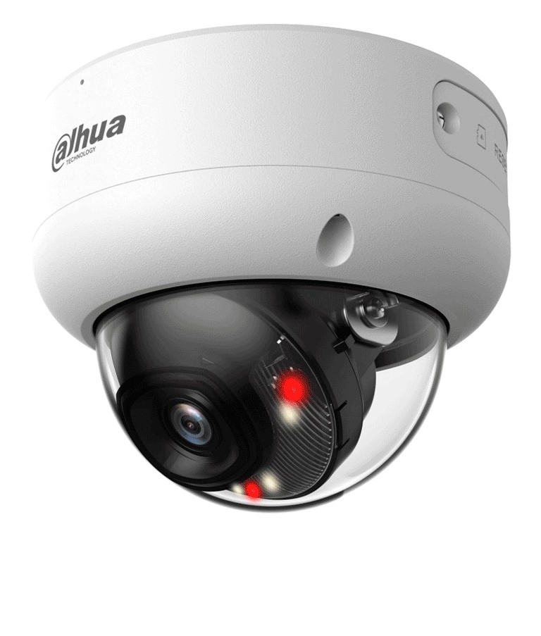 Dahua dh-ipc-hdbw3449e-as-il - cámara ip domo antivandálica de 4 megapíxeles con iluminador dual wizsense lente de 2.8 mm 107 grados de apertura ir de 50 metros smd 4.0 ai ssa 1 e&s de alarma y audio ranura para microsd ip67 ik10 poe