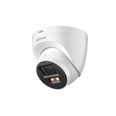 Dahua ipc-hdw2249t-s-pv - cámara domo ip de 2mp iluminador dual inteligente lente 2.8 disuasión activa smd plus protección perimetral incorpora micrófono y bocina led ir incorporado y luz cálida 30m poe ip67 ik10 antivandálica ranura micro sd.