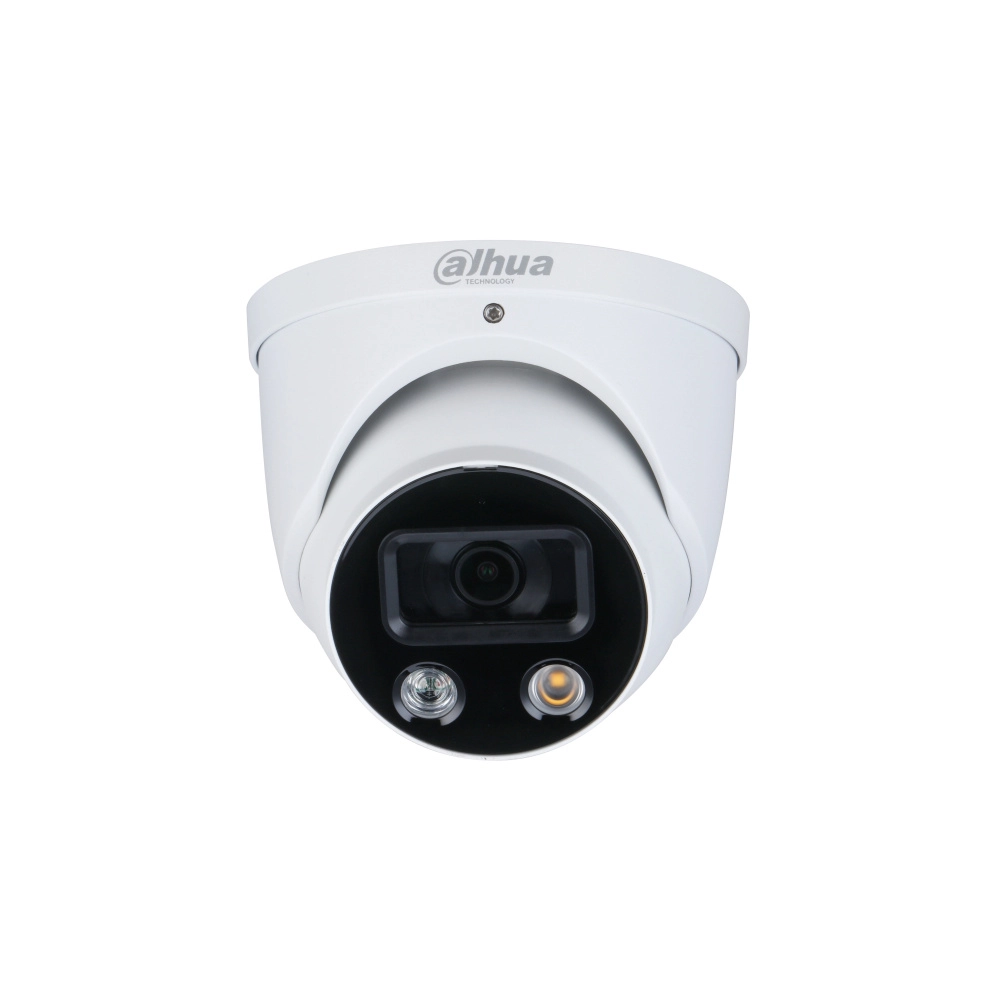 Dahua dh-ipc-hdw3849h-as-pv-s5 - cámara ip domo de 8 megapixeles con disuasión activa iluminador dual inteligente tiocqucik pick wizsense lente de 2.8 mm 106 grados de apertura 30 metros de ir y luz visible audio 2 vías e&s de alarma