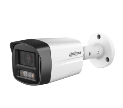 Dahua ipc-hfw2249tl-s-pv - cámara bullet ip de 2mp ofrece iluminación dual inteligente, disuasión activa y smd plus. con protección perimetral, micrófono, bocina integrados y resistencia ip67, es ideal para seguridad profesional.