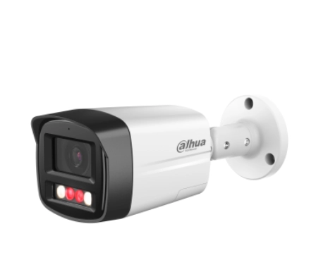 Dahua ipc-hfw2249tl-s-pv - cámara bullet ip de 2mp ofrece iluminación dual inteligente, disuasión activa y smd plus. con protección perimetral, micrófono, bocina integrados y resistencia ip67, es ideal para seguridad profesional.