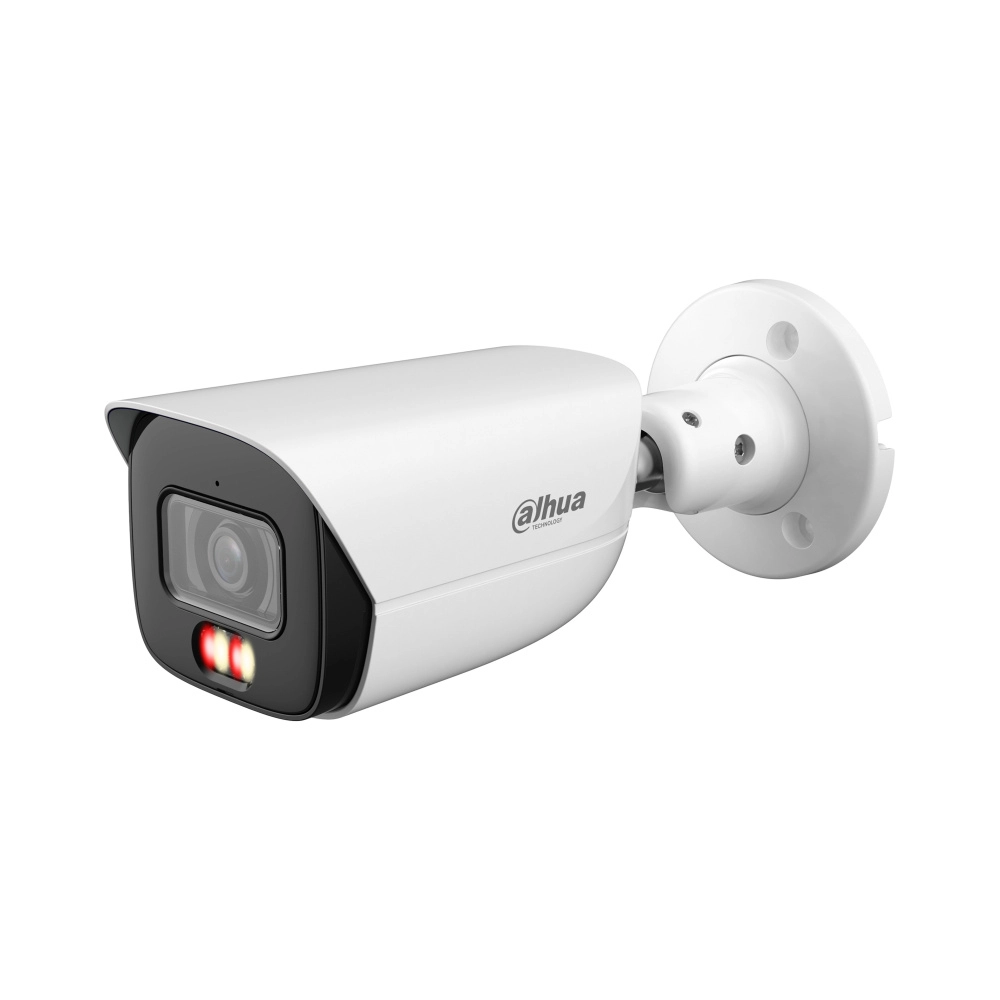 Dahua ipc-hfw3849e-as-il -cámara ip bullet de 8 megapíxeles con iluminadores dualwizsenselente de 2.8 mm107 grados de apertura h.265+ microfono integrado 1 e&s de alarma y audio smd 4.0 wdr real quick pick ai ssapoe ip67