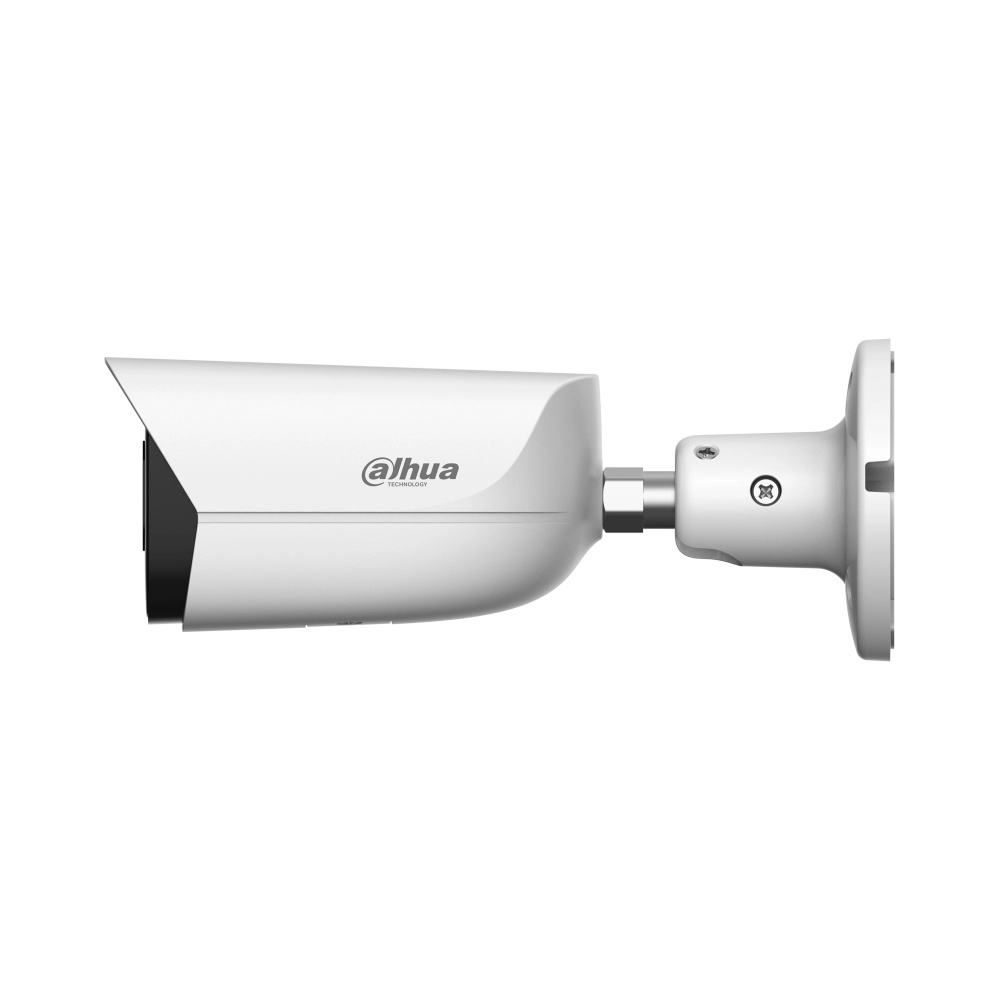 Dahua ipc-hfw3849e-as-il -cámara ip bullet de 8 megapíxeles con iluminadores dualwizsenselente de 2.8 mm107 grados de apertura h.265+ microfono integrado 1 e&s de alarma y audio smd 4.0 wdr real quick pick ai ssapoe ip67
