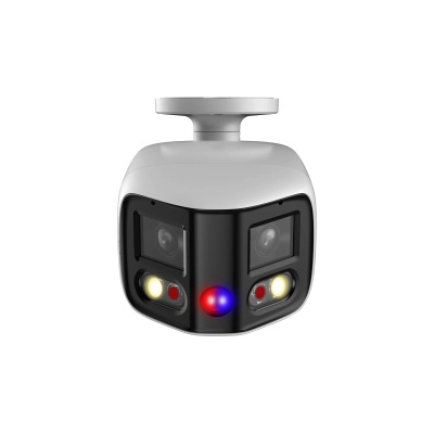 Dahua ipc-pfw3849s-a180-as-pv cámara ip bullet wizsense 2x4mp con visión de 180°, multivision, led ir 25m y luz cálida 20m. disuasión activa con micrófono dual y altavoz integrado, eptz, smd 4.0, poe, ip67, y ranura microsd. ideal para seguridad avanzada.