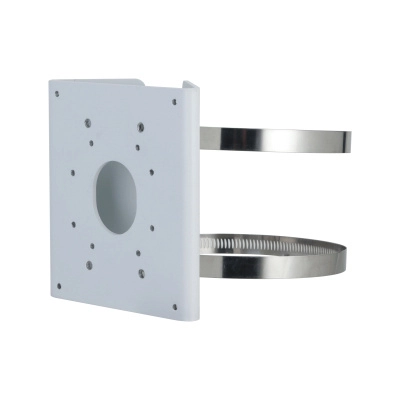 Dahua pfa156 - montaje para poste  construído en aluminio  color blanco  capacidad de carga 5kg  compatible con postes de diametro 80-150mm  compatible con cámaras ipc y hac
