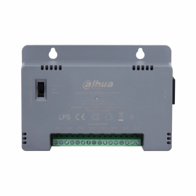 Dahua dh-pfm344d-8ch-us - fuente de poder con distribuidor para 8 canales12 vcd 4 amperes voltaje de salida ajustable de 12, 13.5 y hasta 15 vdc protección de voltaje protección contra fuego v-0 certificación fcc