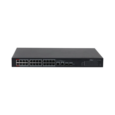 Dahua dh-s4101-24et2gf-360-c - switch administable en la nube de 26 puertos24 puertos poe hasta 360 wattshasta 250 mts de conexiónpoe watchdog 10100 mbpspoe 2.0 8.8 gbps2 ptos hasta 90w de suministro poeadministrable cloud por dolink care