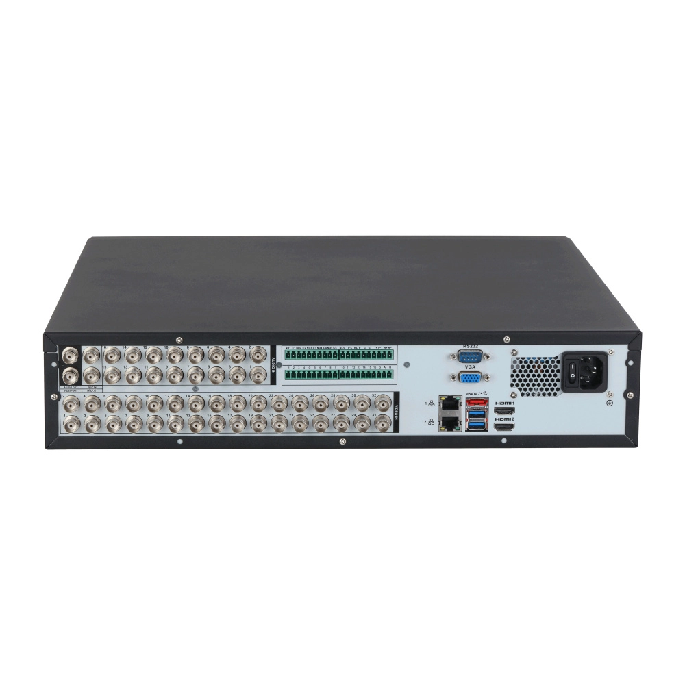 Dahua dh-xvr5832s-i3 - dvr 32 canales de 5mp y 1080p con wizsense, h.265+, codificación ia. incluye 2 canales de reconocimiento facial y soporte para hasta 32 canales ip (32 totales). smd plus y protección perimetral.