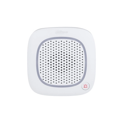 Dahua dhi-ara14-w2- sirena intercom inalámbrica con audio bidireccional y múltiples sonidos (fuego, intrusión, pánico, médica y más), botón de pánico, app dmss, frecuencia 433 mhz, tecnología airshield, compatible únicamente con hub 2.0