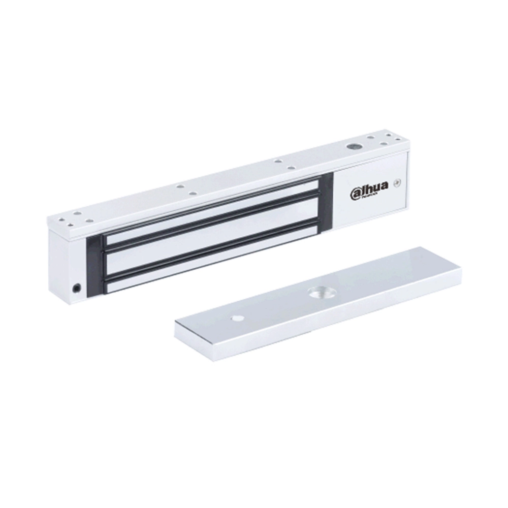 Dahua asf280a - cerradura magnética de 280 kg voltaje dual de 12 o 24 vdc dispositivo de protección anti corriente inversa (mov) aluminio alta resistencia admite retroalimentación de señal