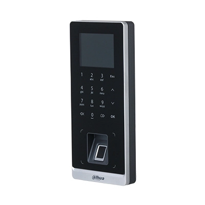 Dahua asi2212h-w - control de acceso exterior ip65 3,000 huellas 30,000 tarjetas mifare y passwords 150,000 eventos diseño delgado y elegante desbloqueo remoto tcpip autoregistro p2p funcion de timbre