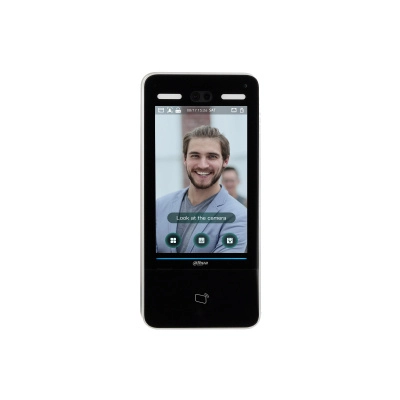 Dahua dhi-asi8213y-v3 control de acceso con reconocimiento facial pantalla táctil lcd de 10,1 pulgadas lente doble gran angular de 2 mp 100 000 imágenes de rostros y trabajar sin red detección de vida