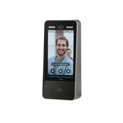 Dahua dhi-asi8213y-v3 control de acceso con reconocimiento facial pantalla táctil lcd de 10,1 pulgadas lente doble gran angular de 2 mp 100 000 imágenes de rostros y trabajar sin red detección de vida