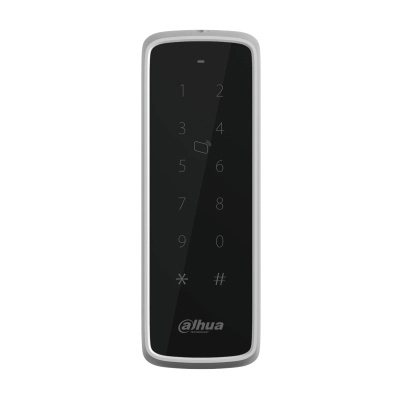 Dahua asr2101a-d - lectora de tarjetas id con teclado para panel de control de acceso uso exterior soporta comunicación wiegand y rs-485 modos de desbloqueo tarjeta y codigo alarma anti-manipulación ip66 zumbador e indicador de aviso