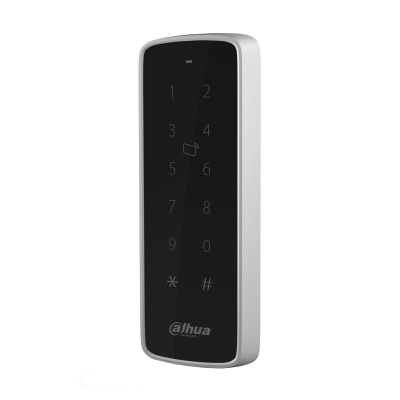 Dahua asr2101a-d - lectora de tarjetas id con teclado para panel de control de acceso uso exterior soporta comunicación wiegand y rs-485 modos de desbloqueo tarjeta y codigo alarma anti-manipulación ip66 zumbador e indicador de aviso