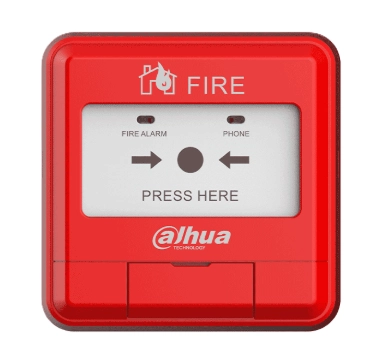 Dahua wisualarm hy-1200 - estacion manual de alarma de emergencia direccionable  2 hilos sin polaridad cumple con norma en54-11 saida independiente par de contactos normalmente abiertos