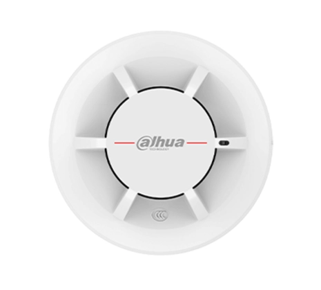 Dahua wisualarm dhi-hy-1301 - detector de humo fotoeléctrico direccionable dual de 2 hilos cumple con norma europea en54-7, cámara con detección dual, ultra bajo consumo de energía,