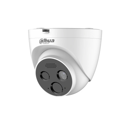 Dahua wisualarm hy-ft431ldp - cámara ip térmica para detección de fuego 4mp, detector vox alta sensibilidad, detección incendio, alarma de punto frio y caliente, e&s de alarma, micrófono, bocina de 70db, ip66
